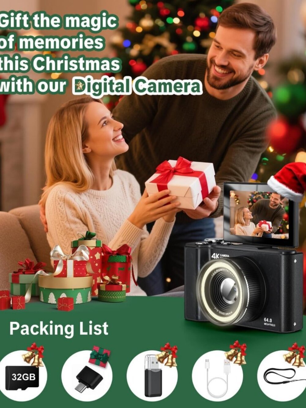 4K Digital Camera for Photography, 180° Flip Screen, Kids & Beginners Friendly - Picture 7 of 7